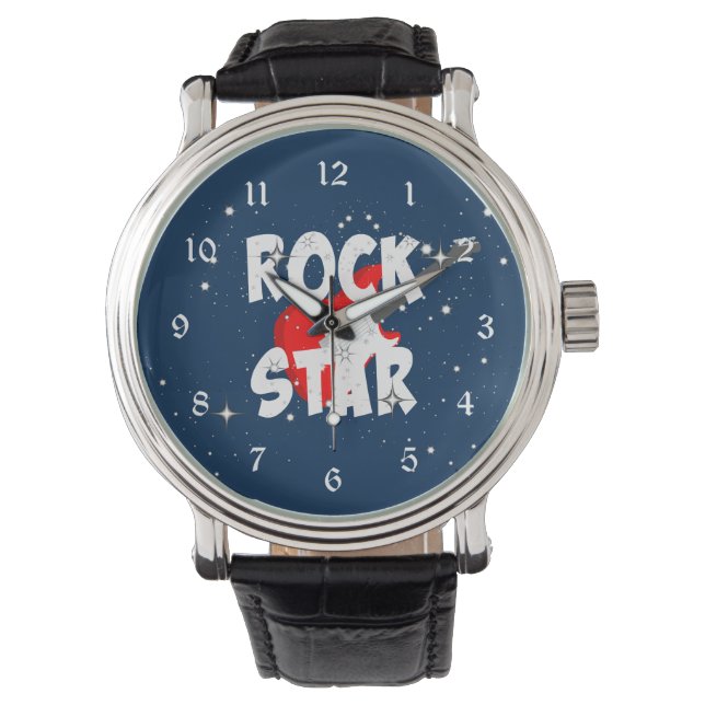 Reloj De Pulsera "estrella de rock" (Anverso)