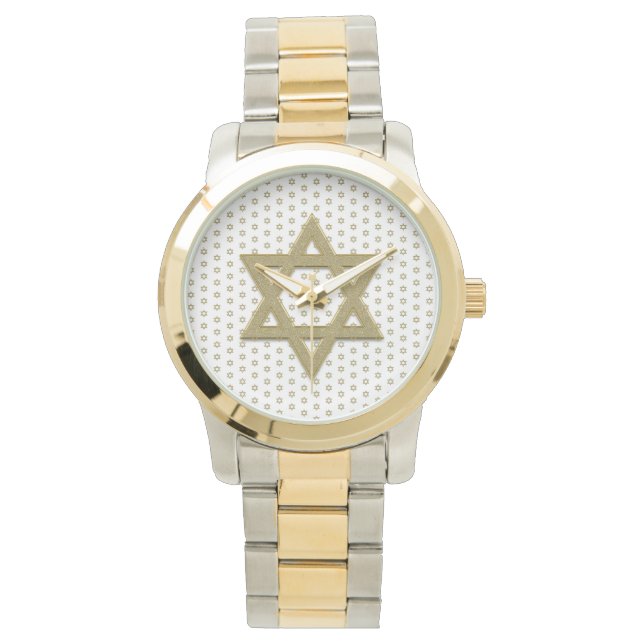 Reloj De Pulsera Estrella dorada de David Seamless (Anverso)