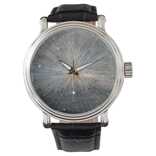 Reloj De Pulsera Estrella Explosiva Amarilla Abstracta Mística Cele (Anverso)