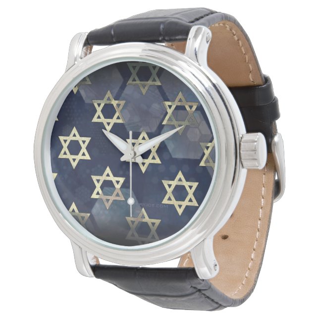 Reloj De Pulsera Estrella múltiple Happy Hanukkah de SlipperyJoe de (Angular)