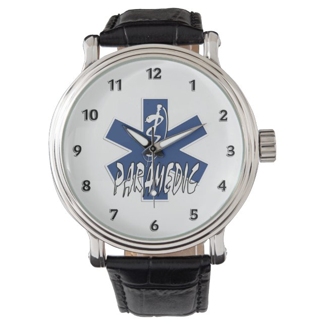 Reloj De Pulsera Estrella Paramédica Activa de la Vida (Anverso)