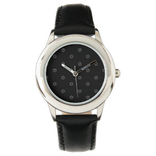Reloj De Pulsera Estrella plateada 3-D de David