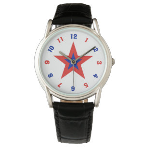 Reloj De Pulsera Estrella roja y azul de todo Estados Unidos