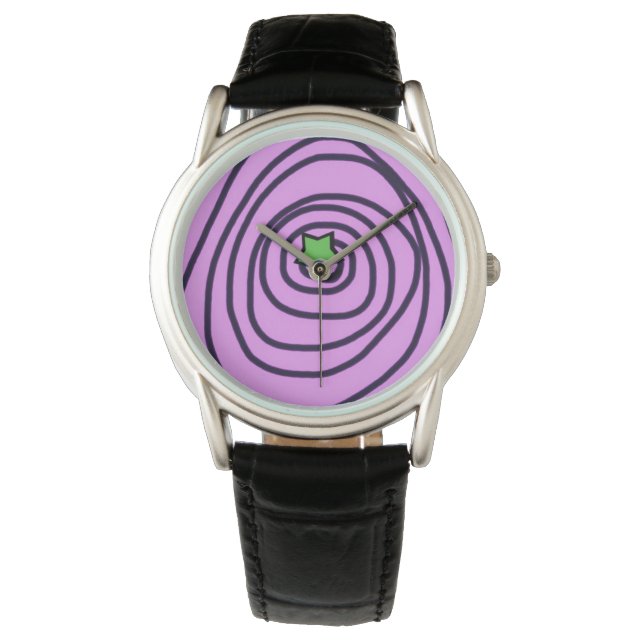 Reloj De Pulsera Estrella Verde Swirl (Anverso)