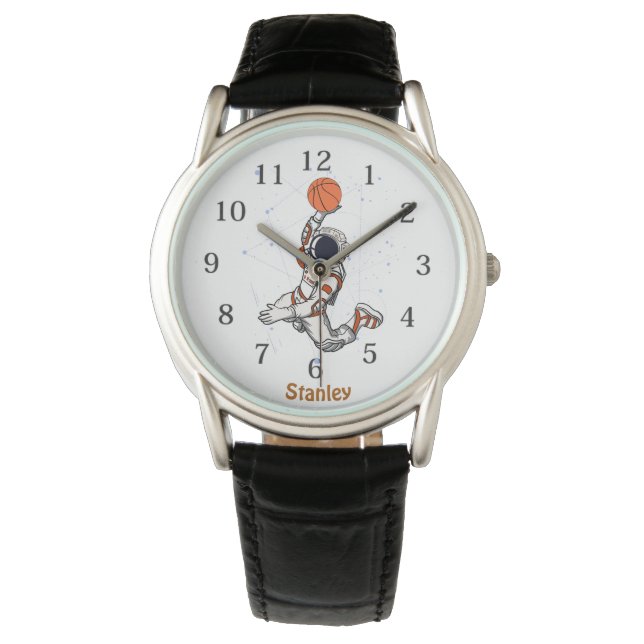 Reloj De Pulsera Estrellas de baloncesto de la Galaxia del Espacio  (Anverso)