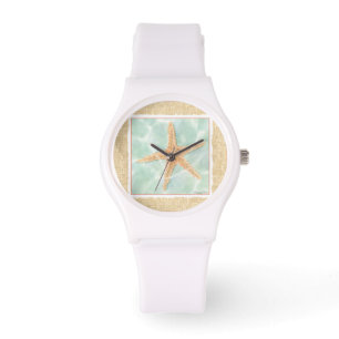 Reloj De Pulsera Estrellas de mar náuticas en agua