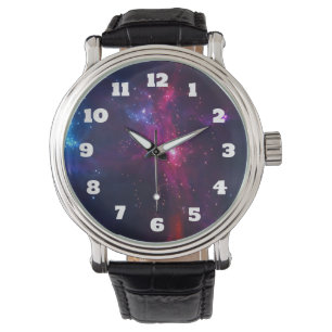 Reloj De Pulsera Estrellas espaciales cósmicas y nebula
