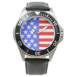 Reloj De Pulsera Estrellas felices de cumpleaños en la bandera