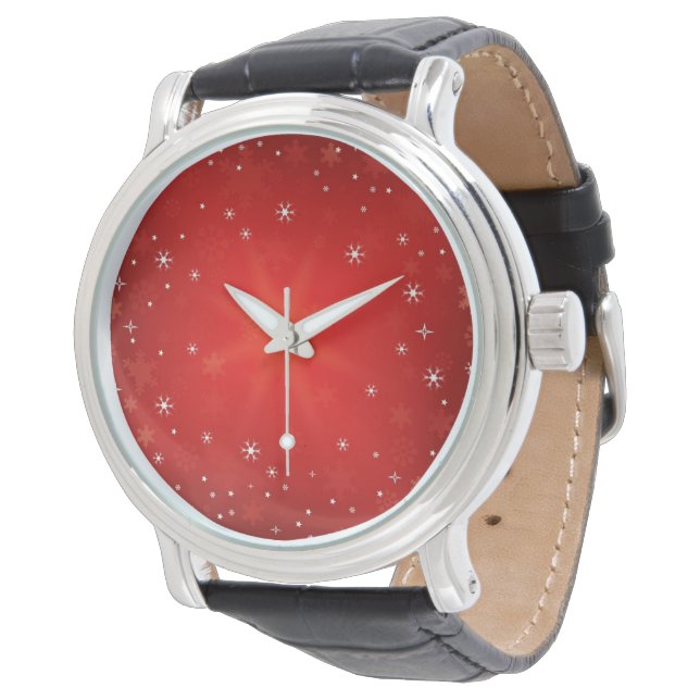 Reloj De Pulsera Estrellas rojas y blancas (Angular)