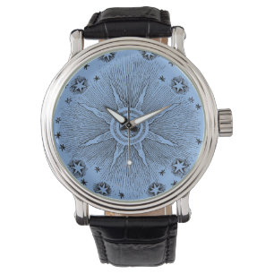 Reloj De Pulsera Estrellas Sol Antiguo Cielo Nocturno Zodiaco Medie