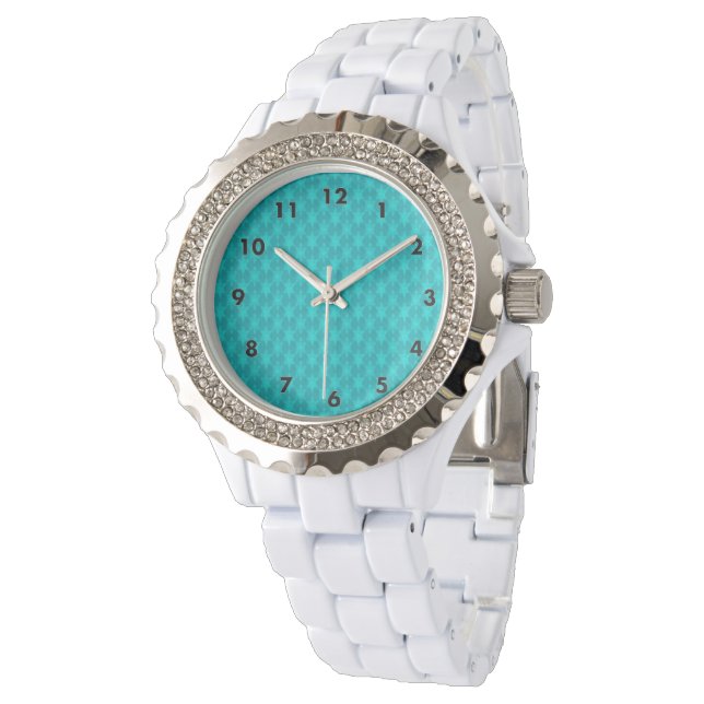 Reloj De Pulsera Estrellas Verde azuladas turquesa (Angular)