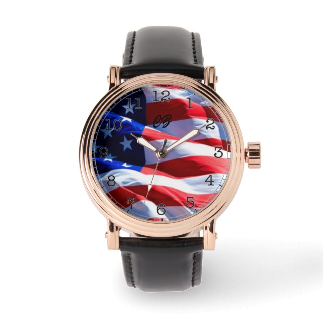 Reloj De Pulsera "Estrellas y Franjas"  (Anverso)