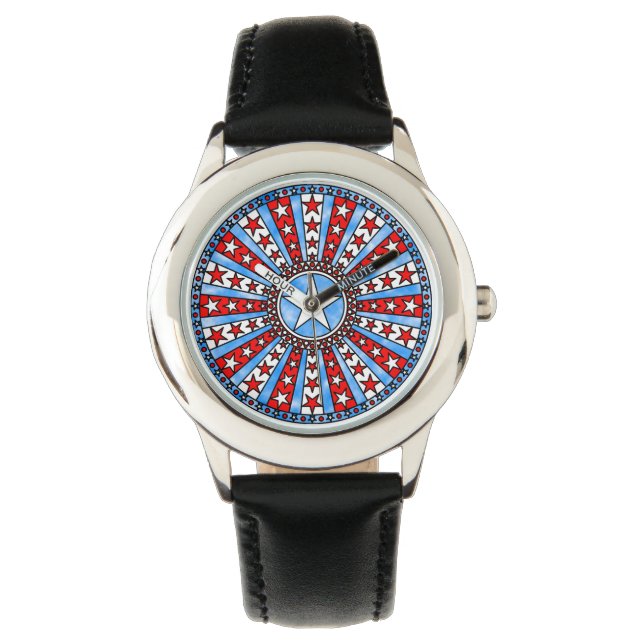 Reloj De Pulsera Estrellas y rayas (Anverso)