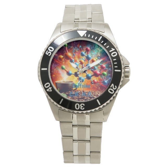 Reloj De Pulsera Estructura de cafeína molecular - Café de arte cie (Anverso)