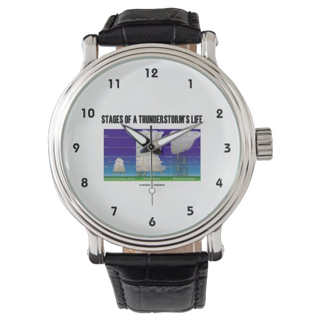 Reloj De Pulsera Etapas de la meteorología de la vida de una tormen (Anverso)