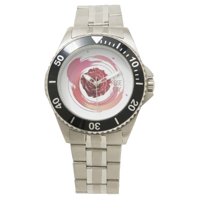 Reloj De Pulsera Eternal Bloom – A Rose Day Elegance (Anverso)