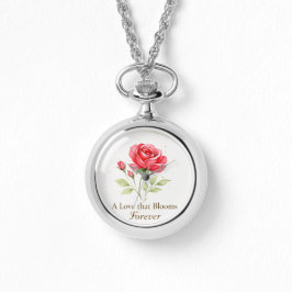 Reloj De Pulsera Eternal Love Rose Watch Pendant