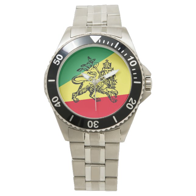 Reloj De Pulsera Etiopía rasta León de Judá accesorio Etiopía (Anverso)