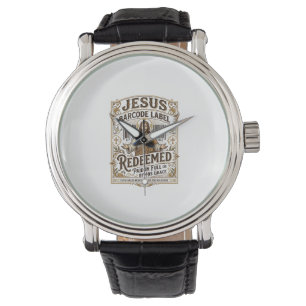 Reloj De Pulsera Etiqueta de código de barras de Jesús Redimido Jes
