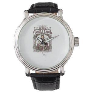 Reloj De Pulsera Etiqueta de Vela de Jesús Vela de Jesús Fe Cristia