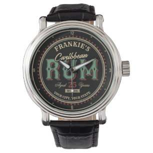Reloj De Pulsera Etiqueta personalizada del frasco de alcohol de ro