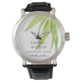 RELOJ DE PULSERA EUCALYPTUS LEAF FOLIAG GUARDAR EL REGALO DEL BODA