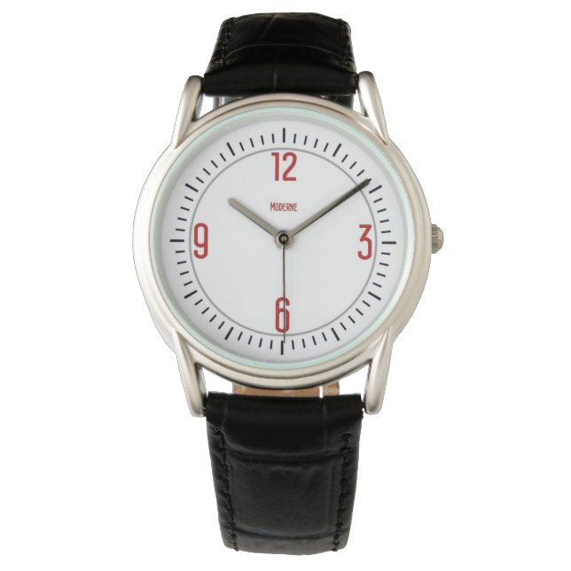 Reloj De Pulsera Euro Moderne 1 Red Designer Watch (Anverso)