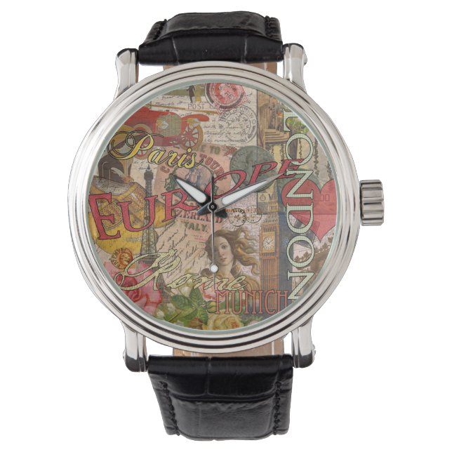 Reloj De Pulsera Europa Viaja Viajes Viajes Viajes Europa París Fra (Anverso)