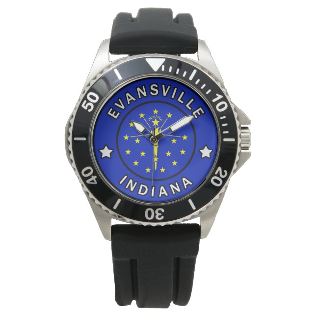 Reloj De Pulsera Evansville Indiana (Anverso)