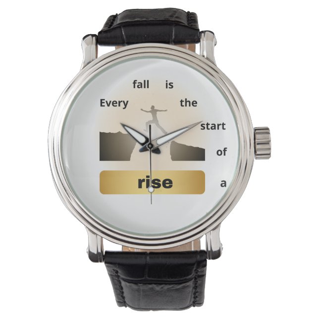 Reloj De Pulsera "Every Fall Is the Start of a Rise – Leap of Hope" (Anverso)