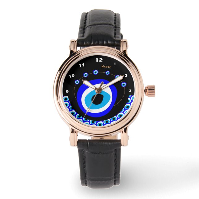 Reloj De Pulsera Evil Eye Talisman y Arab Amulet /turco, griego (Anverso)