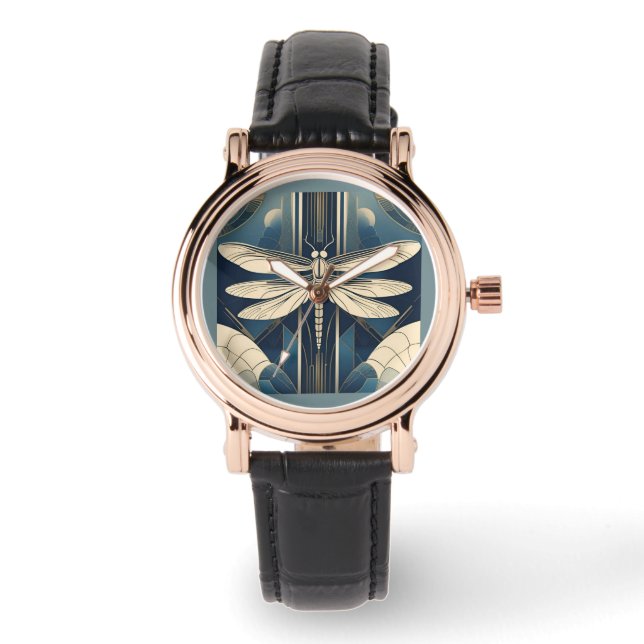 Reloj De Pulsera eWatch Art Deco Dragonfly (Anverso)