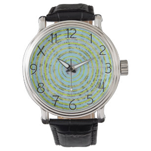 Reloj De Pulsera eWatch de Círculos azules y verdes