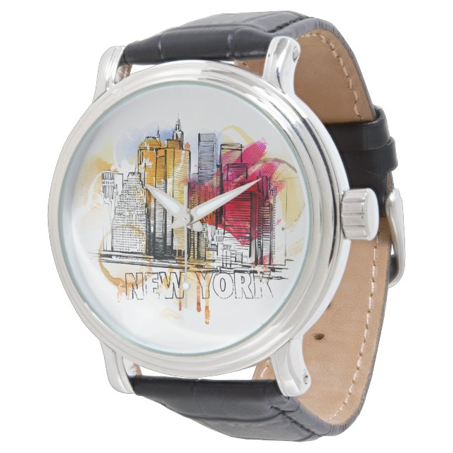 Reloj De Pulsera eWatch de impresión de Nueva York (Angular)