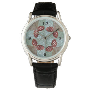 Reloj De Pulsera eWatch de los hombres con pinecones
