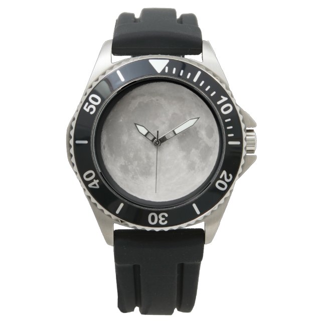 Reloj De Pulsera eWatch de luna gris grande (Anverso)