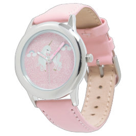 Reloj De Pulsera eWatch de Purpurina rosa de Unicorn