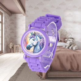 Reloj De Pulsera eWatch de Unicornio púrpura cósmico