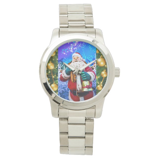 Reloj De Pulsera eWatch Navidades rojos Santa Claus en invierno (Anverso)