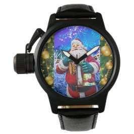 Reloj De Pulsera eWatch Navidades rojos Santa Claus en invierno