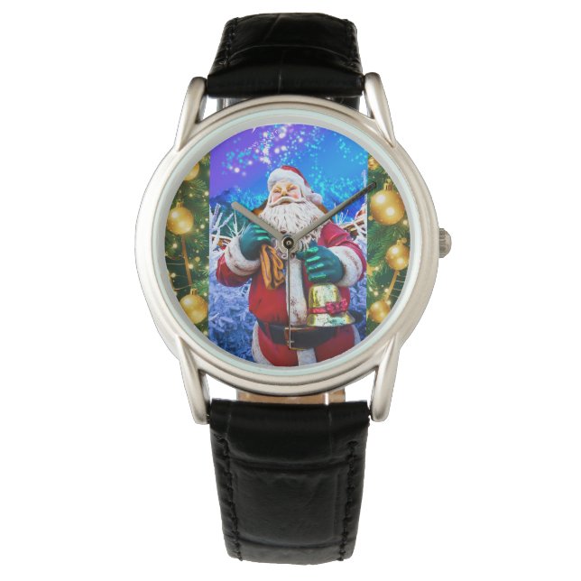 Reloj De Pulsera eWatch Navidades rojos Santa Claus en invierno (Anverso)