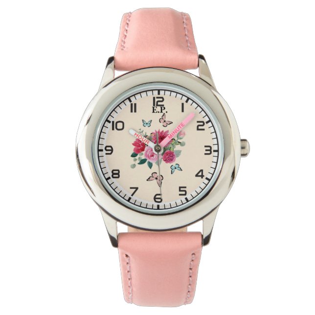 Reloj De Pulsera eWatch para chicas: personalizar con las iniciales (Anverso)