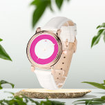 Reloj De Pulsera eWatch personalizado con iniciales de color rosa c<br><div class="desc">Regalo para ella,  reloj de muñeca rosa caliente</div>