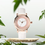 Reloj De Pulsera eWatch personalizado con las iniciales de rosa pol<br><div class="desc">Regalo para ella,  polvoriento reloj de muñeca rosa</div>