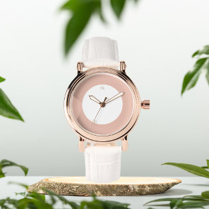Reloj De Pulsera eWatch personalizado con las iniciales de rosa pol
