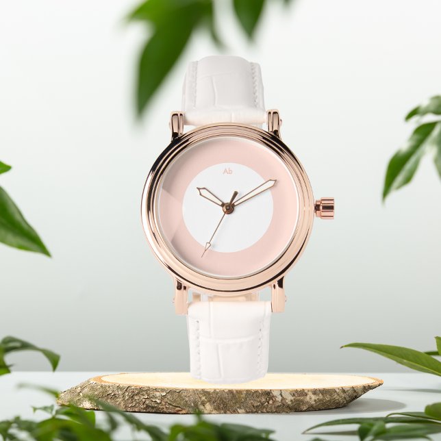 Reloj De Pulsera eWatch personalizado con las iniciales rosadas ros (Subido por el creador)