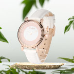 Reloj De Pulsera eWatch personalizado con monograma rosa y polvo<br><div class="desc">Regalo para ella,  polvoriento reloj de muñeca rosa</div>