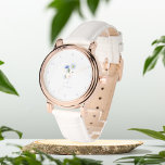 Reloj De Pulsera eWatch personalizado de Blue Floral<br><div class="desc">Regalo para ella,  reloj de pulsera floral azul</div>