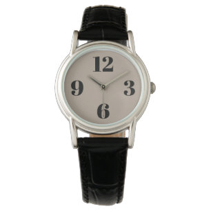 Reloj De Pulsera eWatch Watch - fondo beige Grandes números