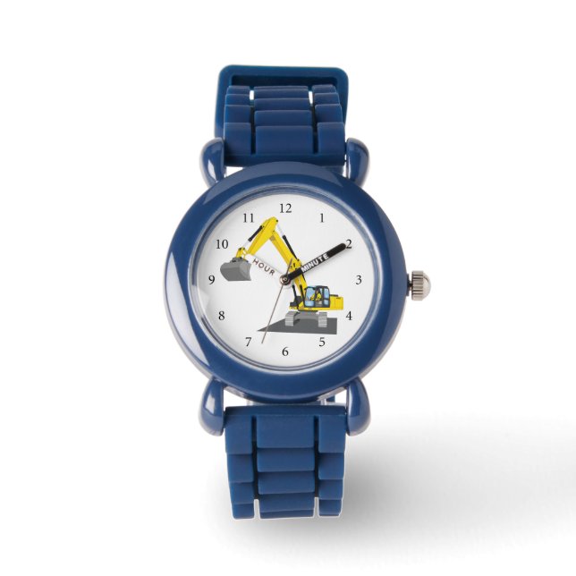 Reloj De Pulsera excavadora amarilla de cadena (Anverso)